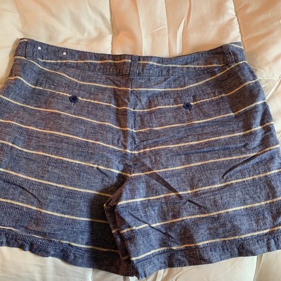 Loft blue and white striped linen shorts - Picture 4 of 4